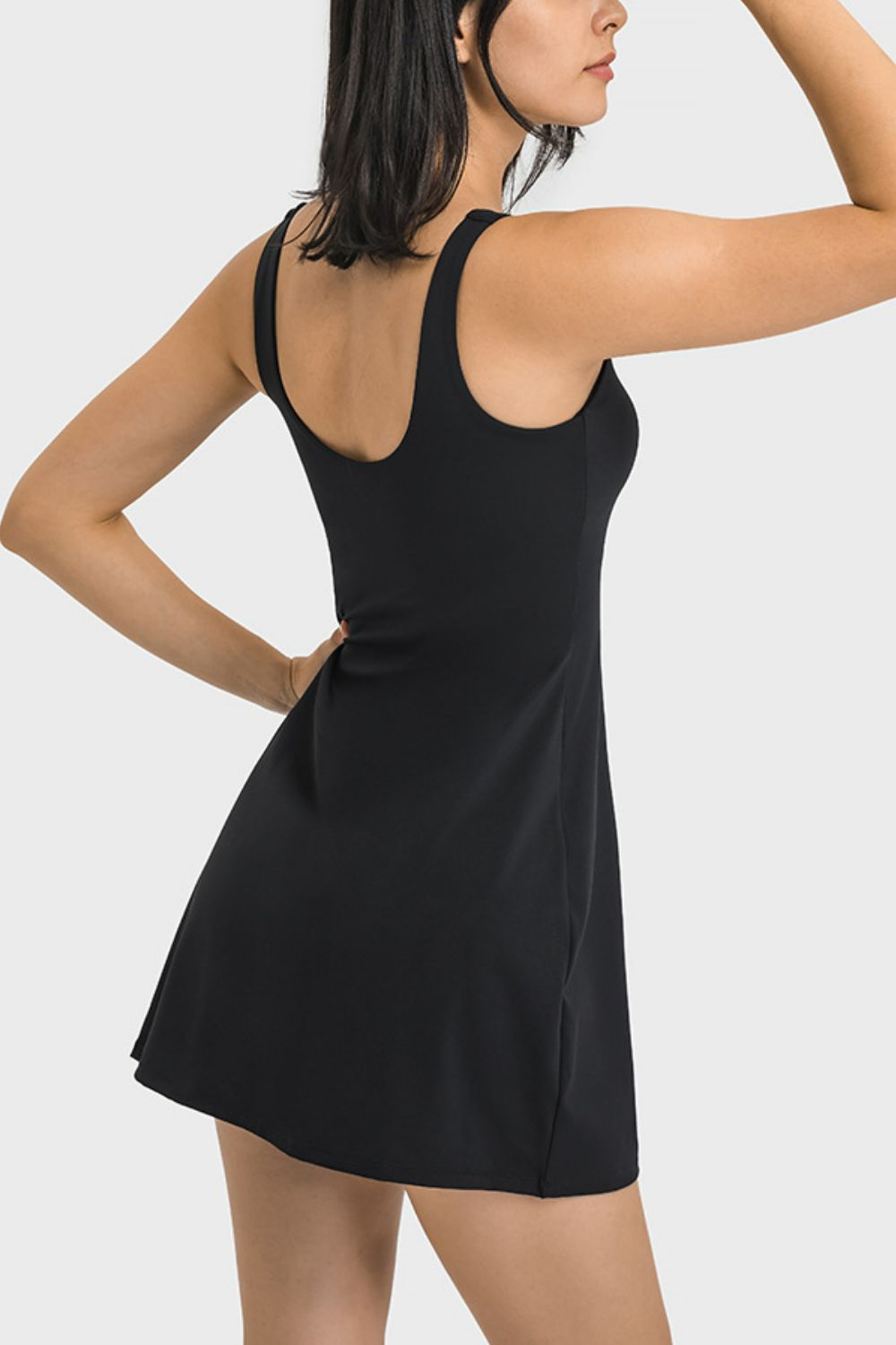 Millennia Square Neck Sports Tank Dress with Full Coverage Bottoms - Premium from Trendsi - Just $44.99! Shop now at Handbags Specialist Headquarter