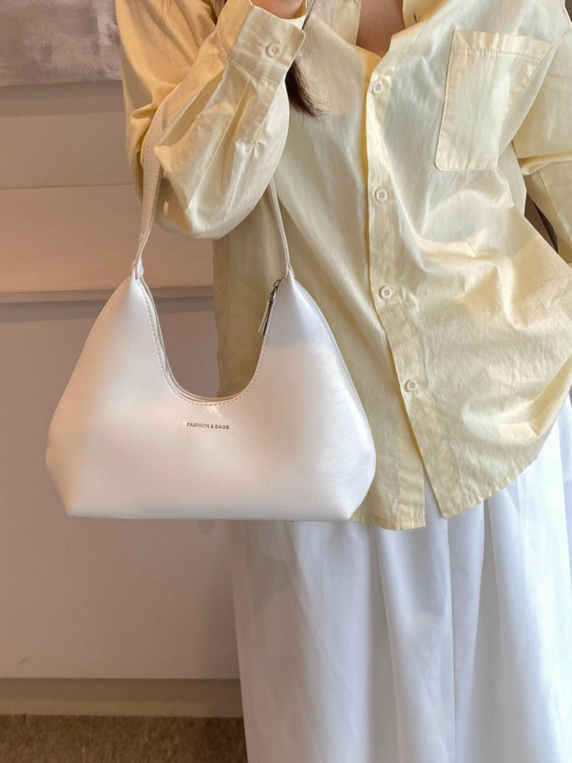 PU Leather Shoulder Bag.