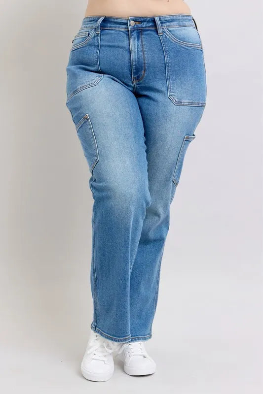 Judy Blue Full Size High Waist 90's Straight Jeans Plus Size - Premium Women / Jeans & Denim from Trendsi - Just $67.99! Shop now at Handbags Specialist Headquarter