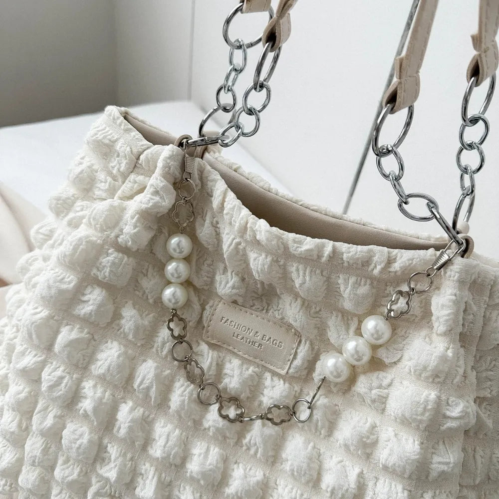 Bubble Textured Tote Bag - Premium Tote Bag from Trendsi - Just $39.99! Shop now at Handbags Specialist Headquarter