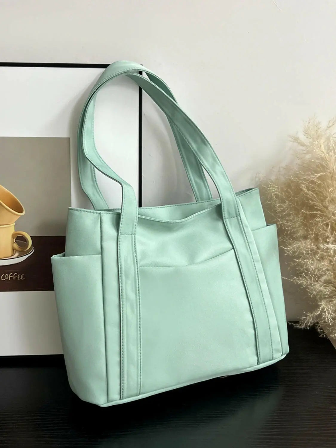 Oxford Cloth Tote Bag with Zipper.