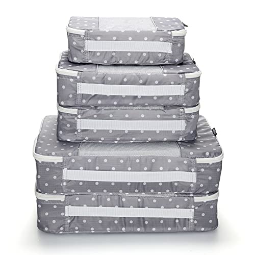 TravelWise Weekender Packing Cube Set - Silver 5-Piece