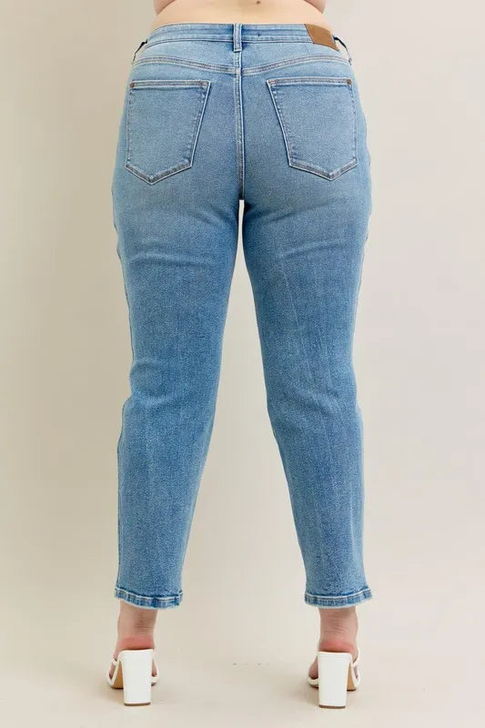 Judy Blue Full Size Hw Vintage Straight Jeans Plus Size - Premium Women / Jeans & Denim from Trendsi - Just $64.99! Shop now at Handbags Specialist Headquarter
