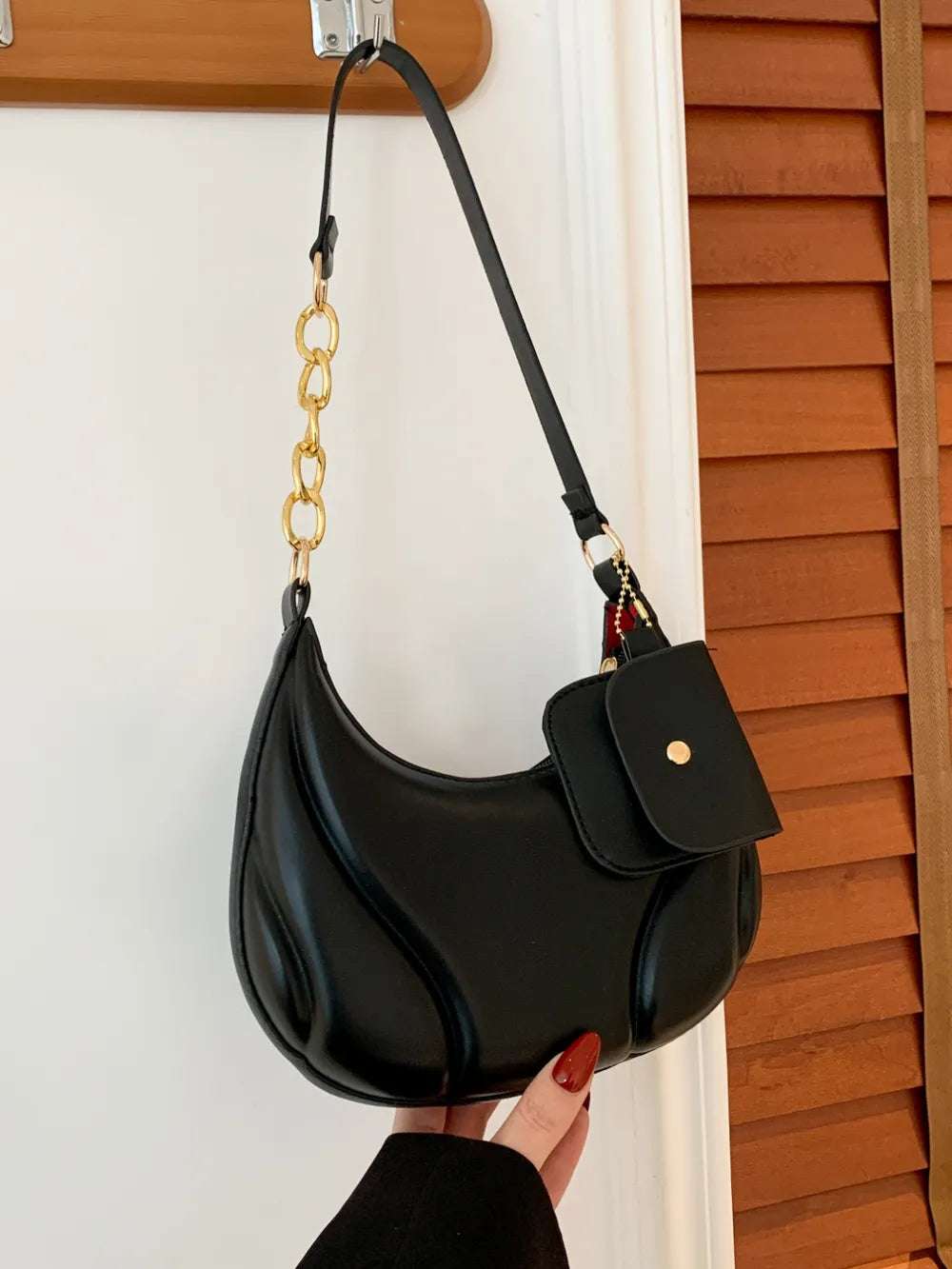 PU Leather Shoulder Bag with EarPods Bag - Premium Crossbody Bag from Trendsi - Just $18.99! Shop now at Handbags Specialist Headquarter
