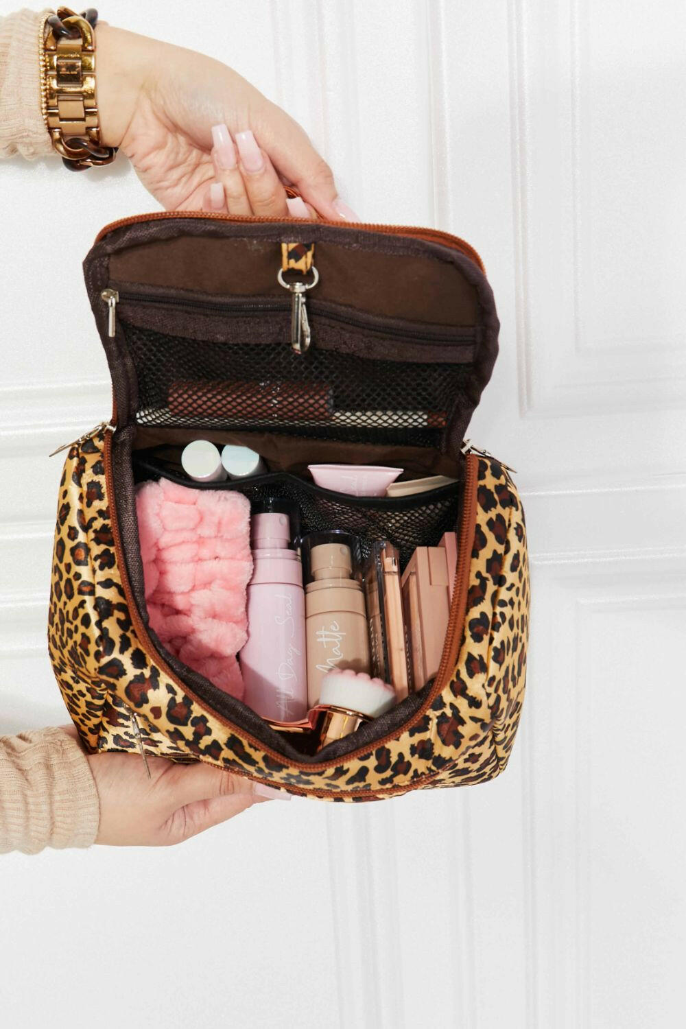 Printed Makeup Bag with Strap.