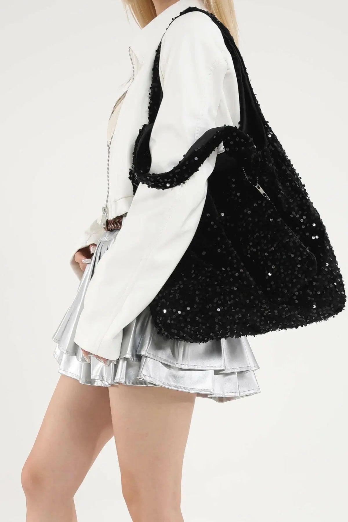 Sequin Polyester Handbag.