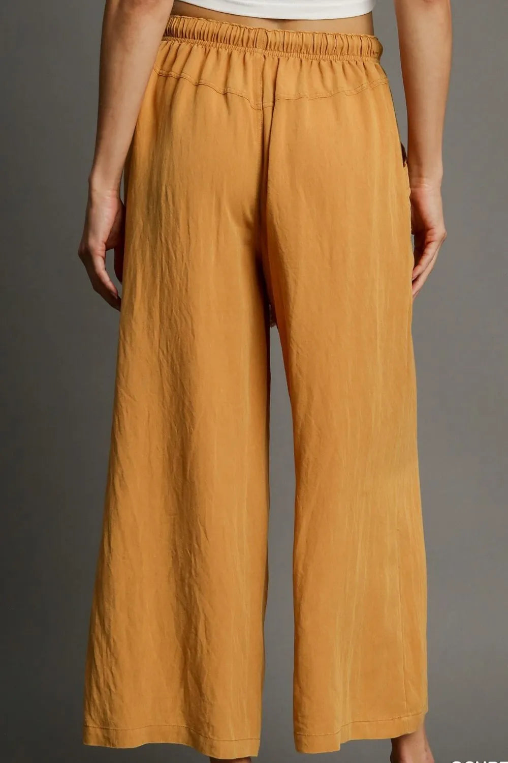 Umgee Full Size Rope Drawstring Wide Leg Pants Plus Size - Premium Dresses from Trendsi - Just $53.99! Shop now at Handbags Specialist Headquarter