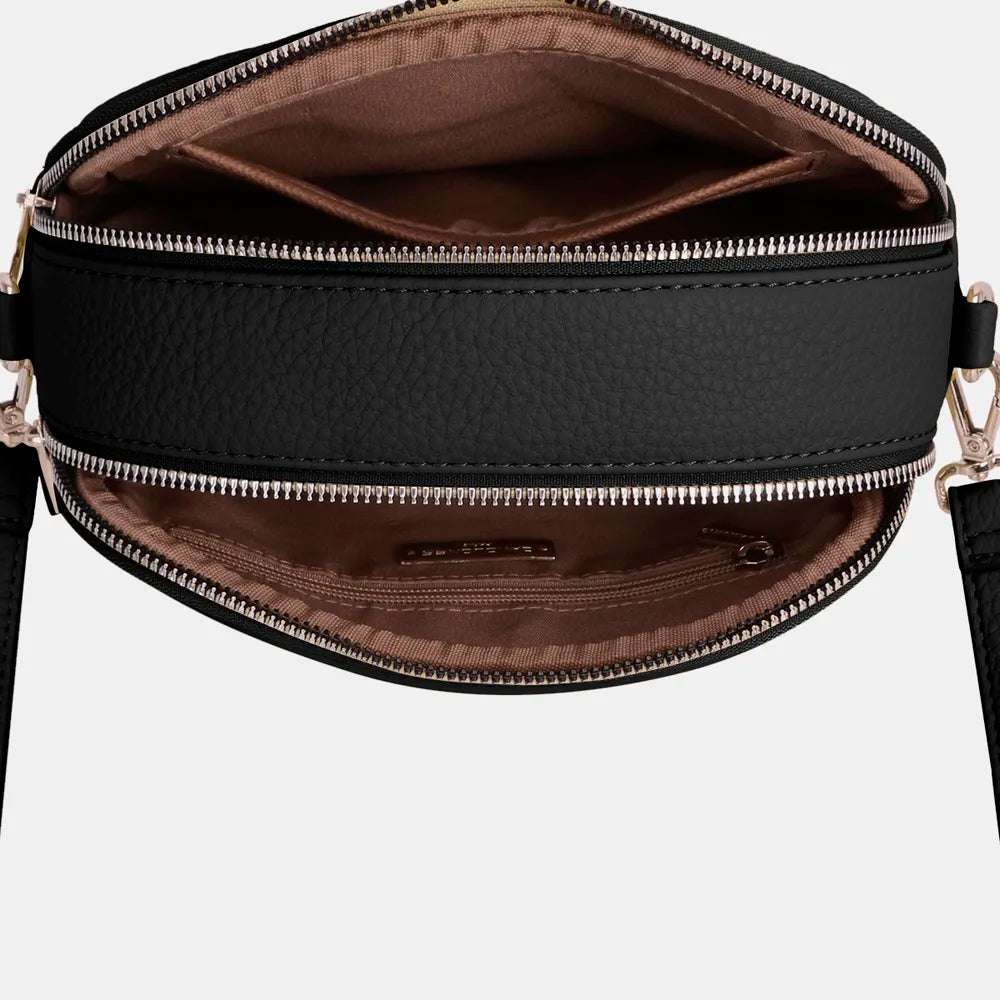 David Jones PU Leather Small Crossbody Bag - Premium Crossbody Bag from Trendsi - Just $44.99! Shop now at Handbags Specialist Headquarter