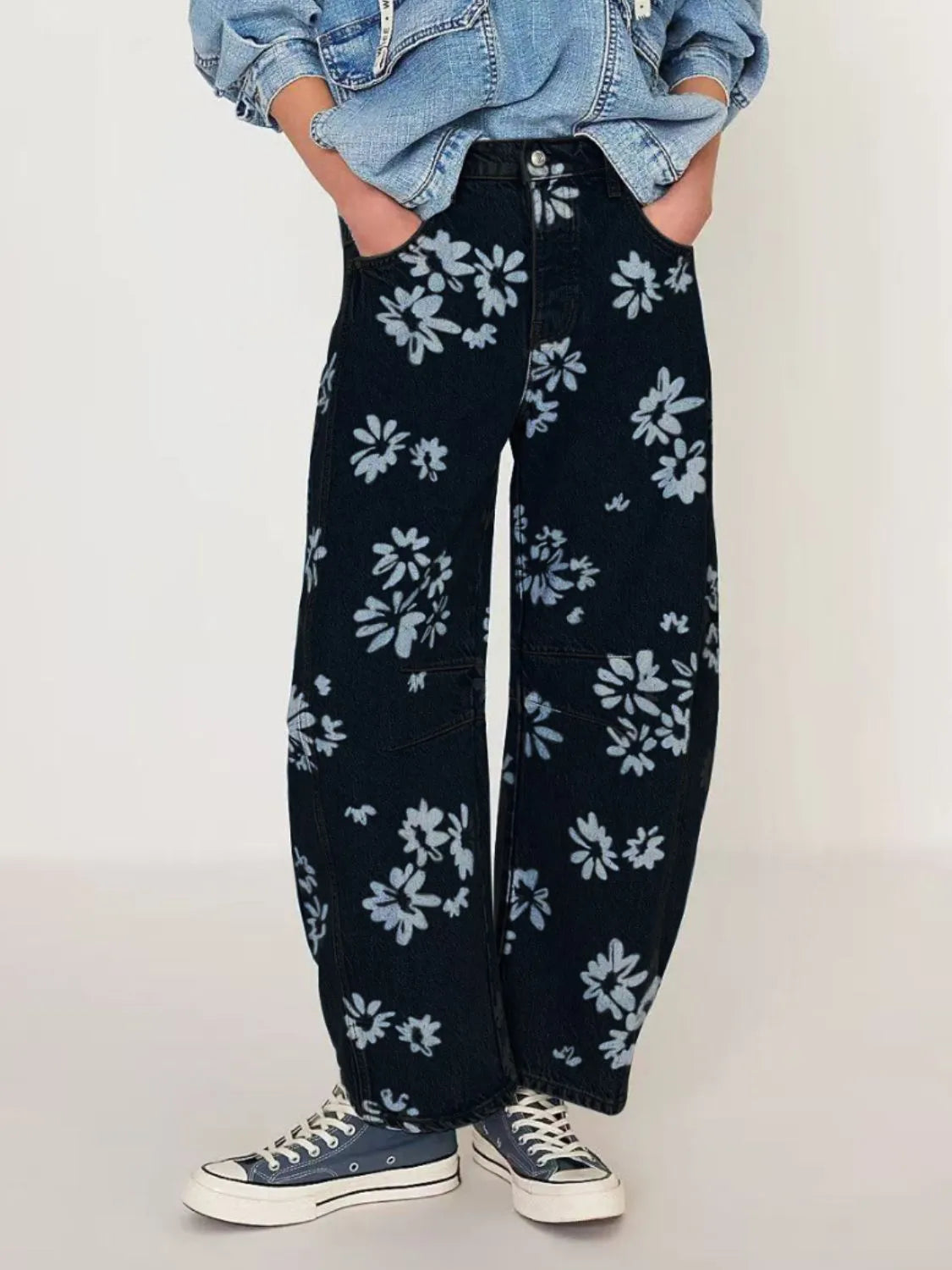 Printed Wide Leg Jeans - Premium Women / Jeans & Denim from Trendsi - Just $48.56! Shop now at Handbags Specialist Headquarter