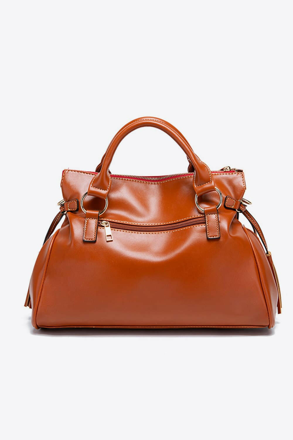 PU Leather Handbag with Tassels.