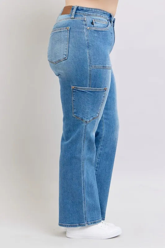 Judy Blue Full Size High Waist 90's Straight Jeans Plus Size - Premium Women / Jeans & Denim from Trendsi - Just $67.99! Shop now at Handbags Specialist Headquarter