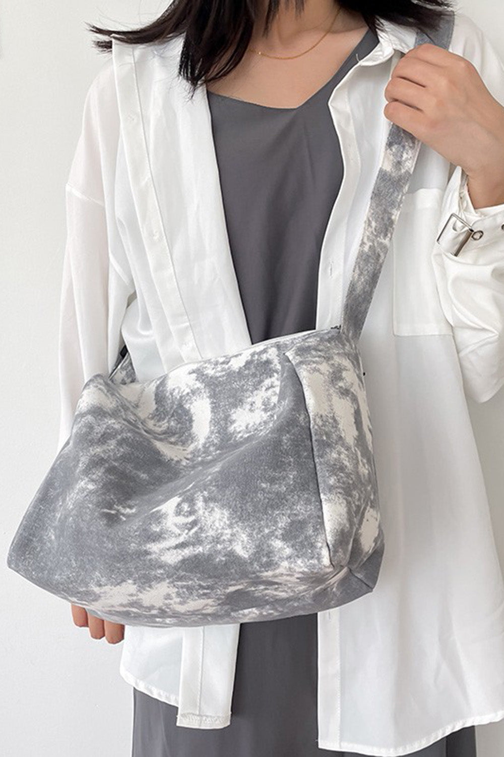 Tie-Dye Canvas Crossbody Bag - Premium handbags from Trendsi - Just $20.99! Shop now at Handbags Specialist Headquarter