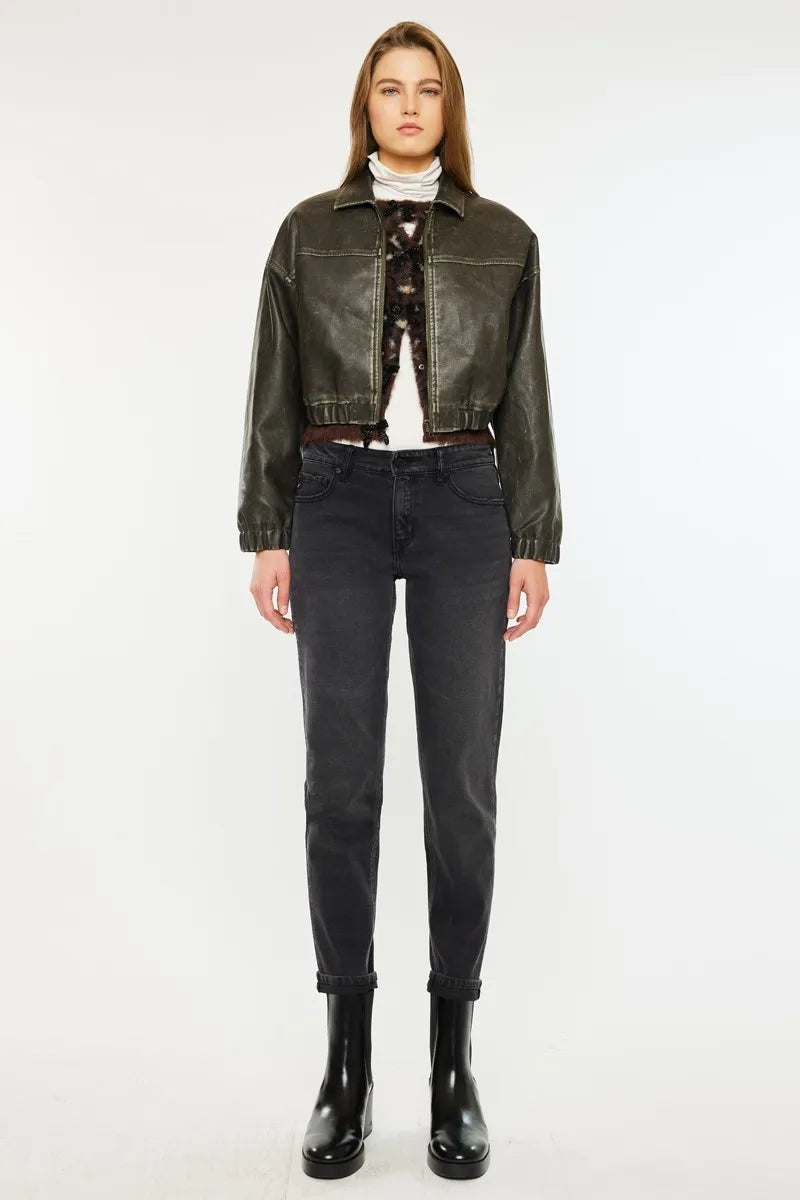 Kancan Slim Boyfriend Fit Jeans - Premium Sleepwear from Trendsi - Just $56.99! Shop now at Handbags Specialist Headquarter