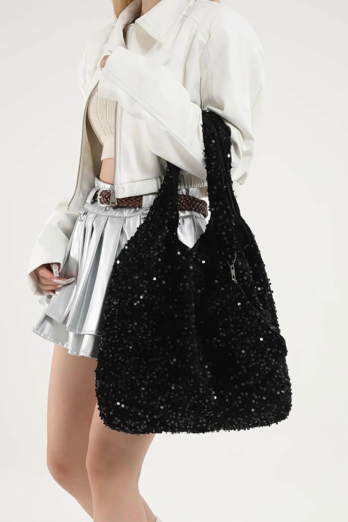 Sequin Polyester Handbag.