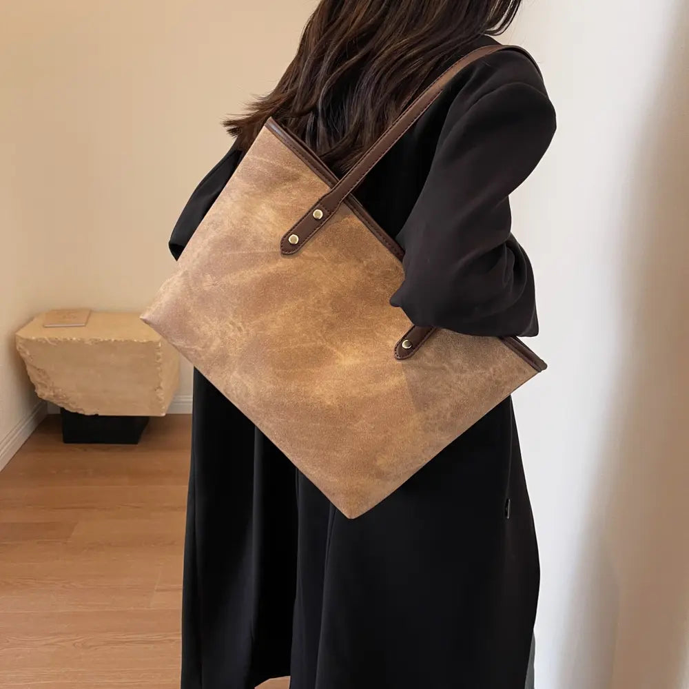PU Leather Tote Bag - Premium Tote Bag from Trendsi - Just $32.99! Shop now at Handbags Specialist Headquarter