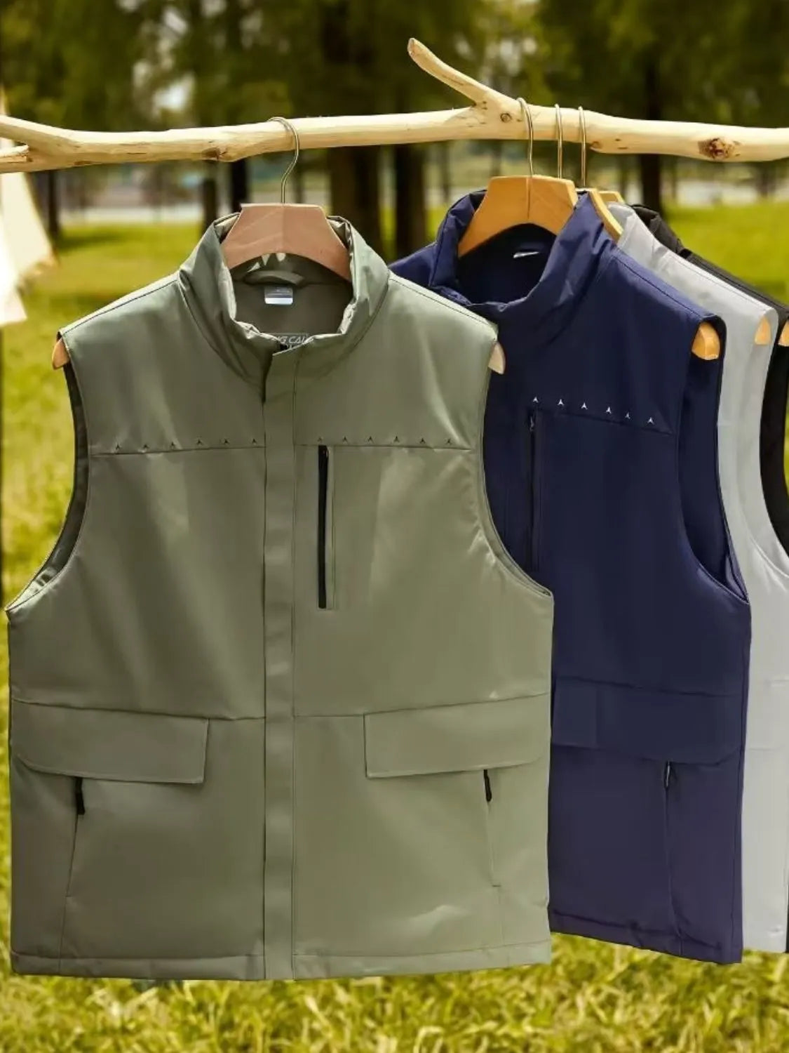 Men's Full Size Zip Up Vest Plus Size - Premium Men's Zip Up Vest from Trendsi - Just $98.79! Shop now at Handbags Specialist Headquarter