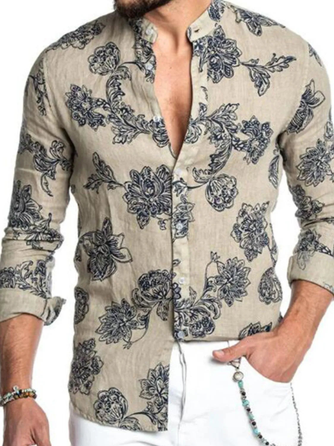 Men's Full Size Button Up Long Sleeve Shirt Plus Size - Premium Men's Shirt's from Trendsi - Just $29.66! Shop now at Handbags Specialist Headquarter