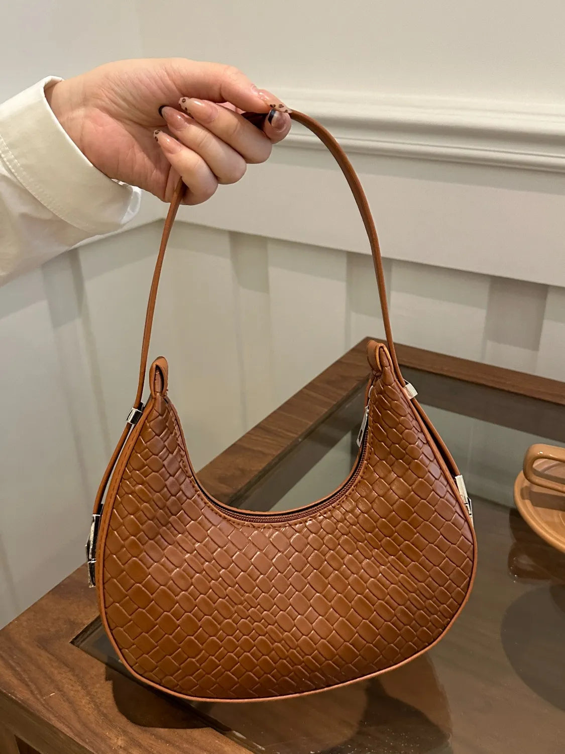 PU Leather Shoulder Bag.