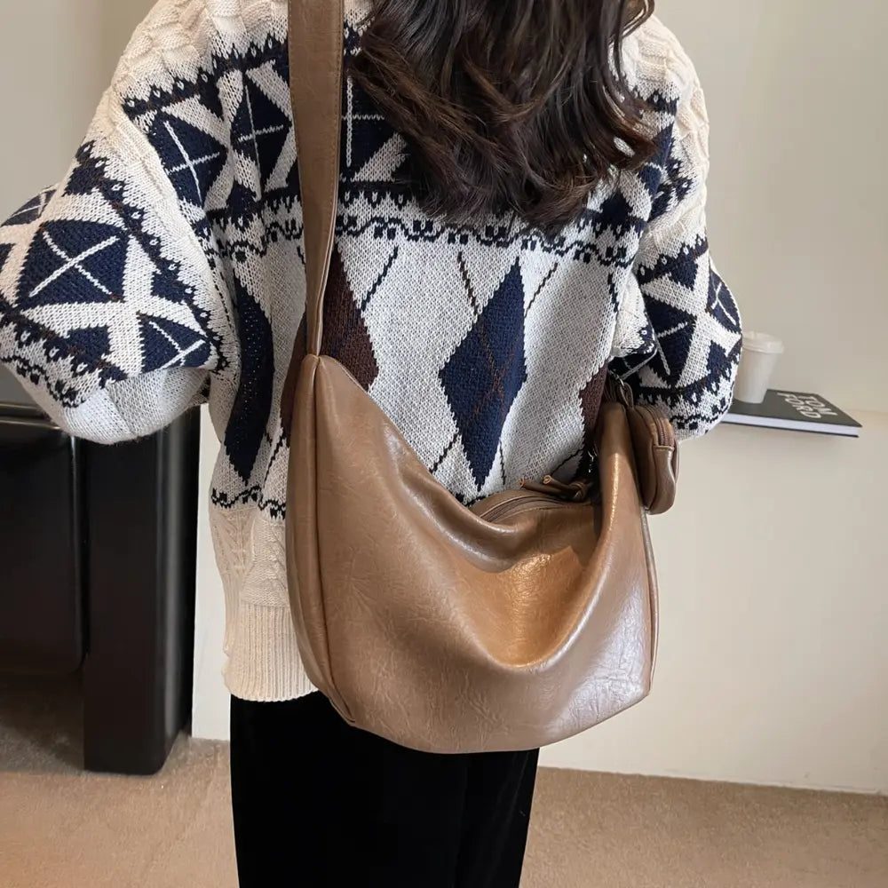 PU Leather Crossbody Bag with Small Purse - Premium handbags from Trendsi - Just $28.99! Shop now at Handbags Specialist Headquarter
