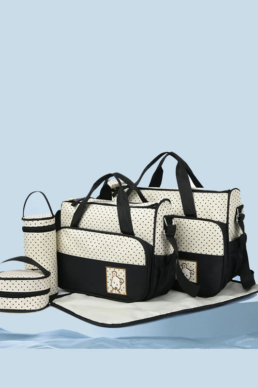Oxford Cloth Contrast 4 Piece Bag Set - Premium Tote Bag from Trendsi - Just $42.99! Shop now at Handbags Specialist Headquarter