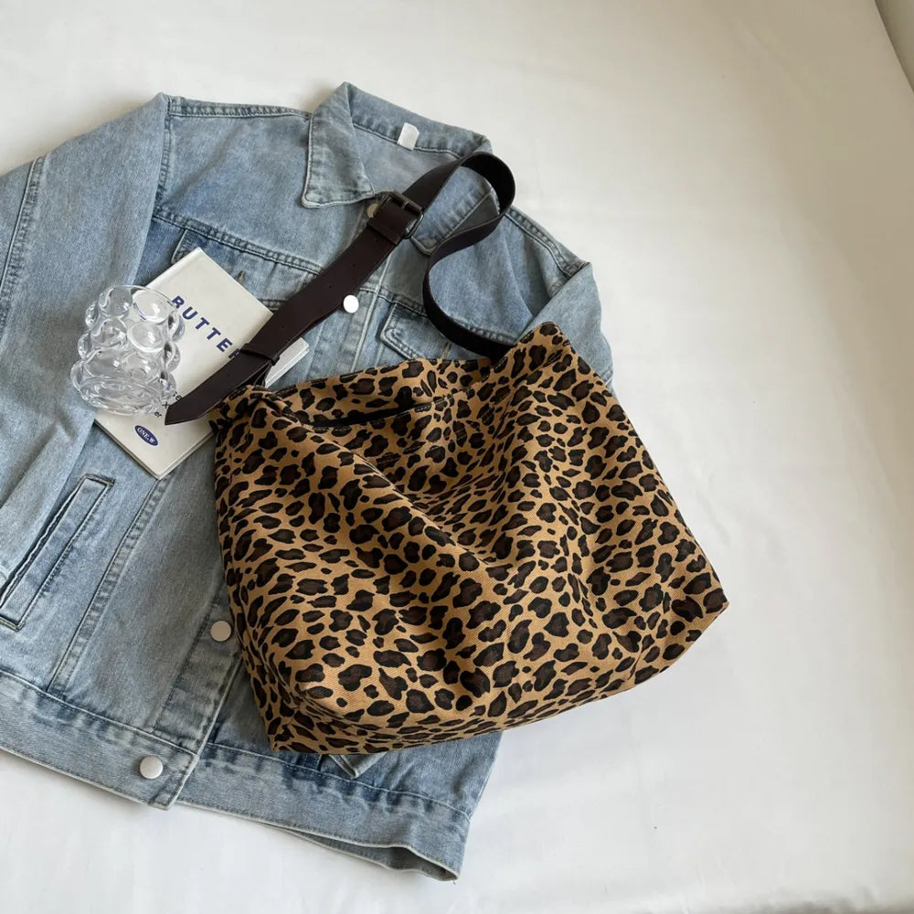 Leopard Adjustable Strap Tote Bag - Premium Tote Bag from Trendsi - Just $36.99! Shop now at Handbags Specialist Headquarter