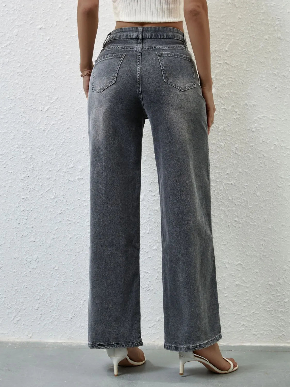 High Rise Wide Leg Jeans - Premium Women / Jeans & Denim from Trendsi - Just $35.86! Shop now at Handbags Specialist Headquarter