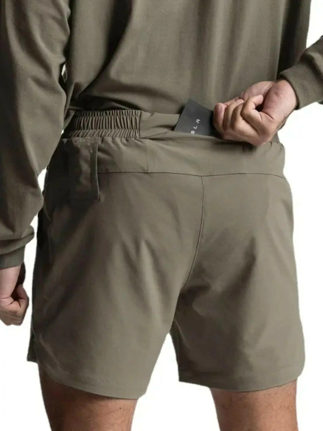 Men's Elastic Waist Active Shorts.
