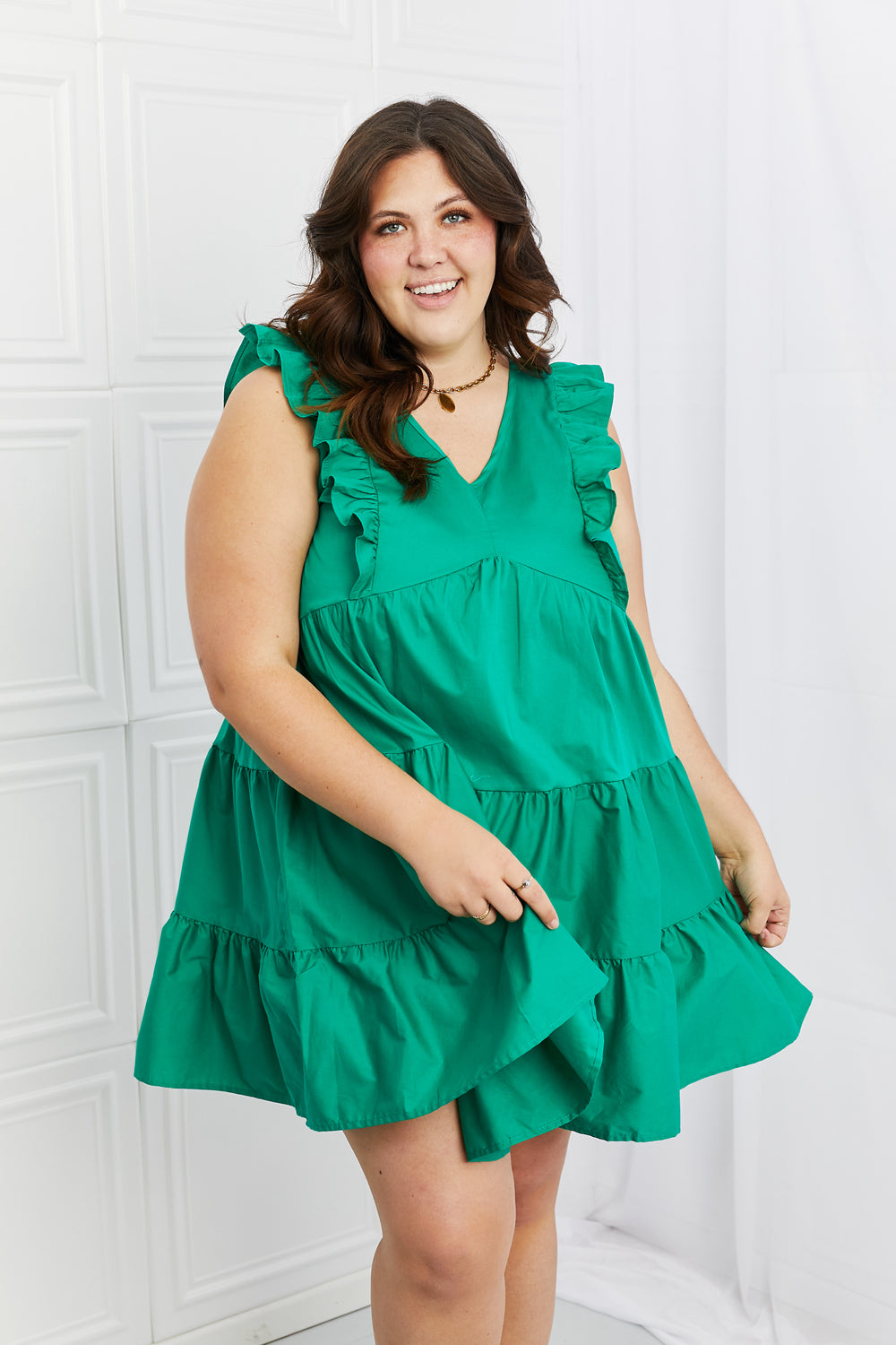 Hailey & Co Play Date Full Size Ruffle Dress - Premium Dresses from Trendsi - Just $41.99! Shop now at Handbags Specialist Headquarter