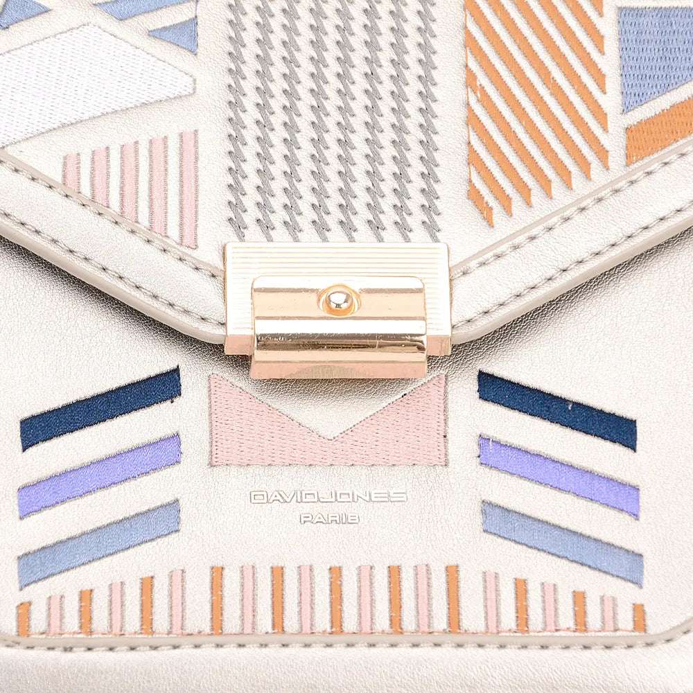 David Jones Geometric Print Crossbody Bag - Premium Crossbody Bag from Trendsi - Just $44.99! Shop now at Handbags Specialist Headquarter