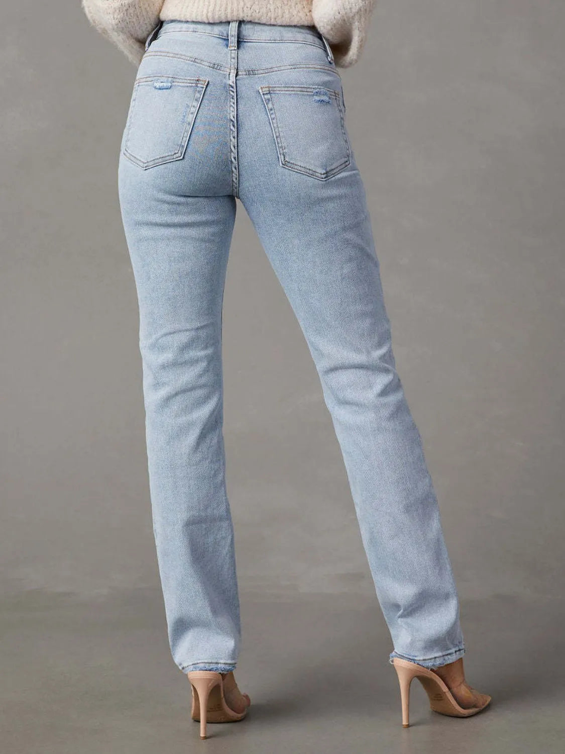High Rise Jeans with Pockets - Premium Women / Jeans & Denim from Trendsi - Just $33.62! Shop now at Handbags Specialist Headquarter