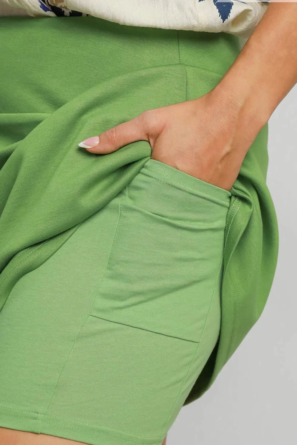 Umgee Full Size Mid-Rise Skort with Pockets Plus Size - Premium from Trendsi - Just $37.99! Shop now at Handbags Specialist Headquarter