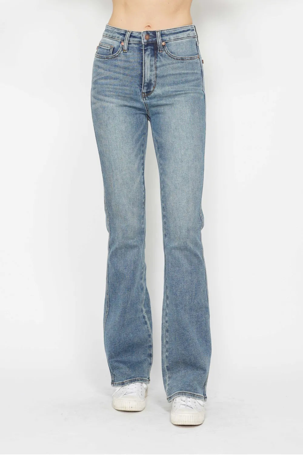 Judy Blue Full Size Tummy Control Back Embroidered Pocketed Bootcut Jeans Plus Size - Premium Women / Jeans & Denim from Trendsi - Just $57.99! Shop now at Handbags Specialist Headquarter