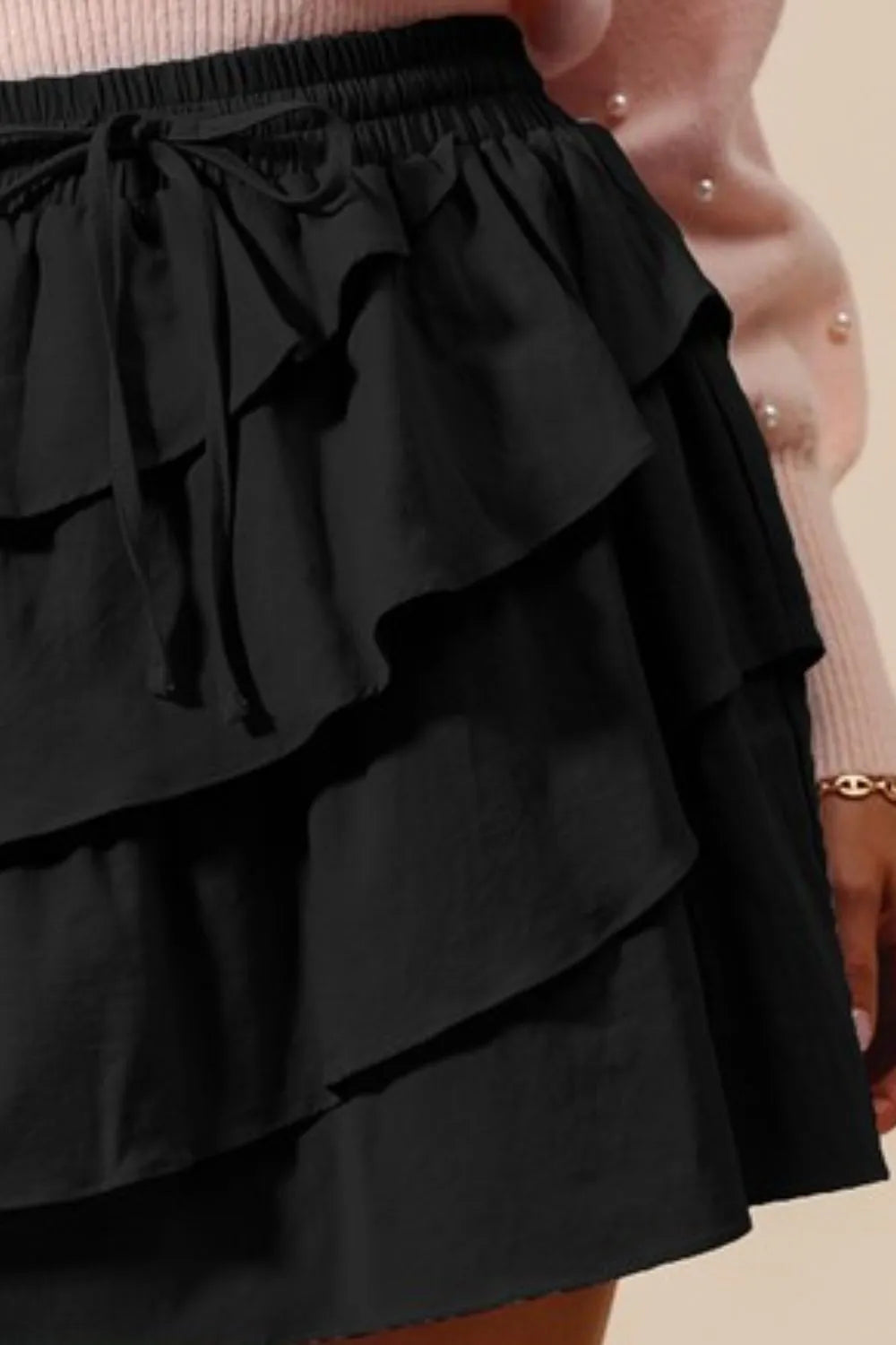 SO ME Asymmetrical Ruffled Game Day Skirt - Premium Skirts from Trendsi - Just $44.99! Shop now at Handbags Specialist Headquarter