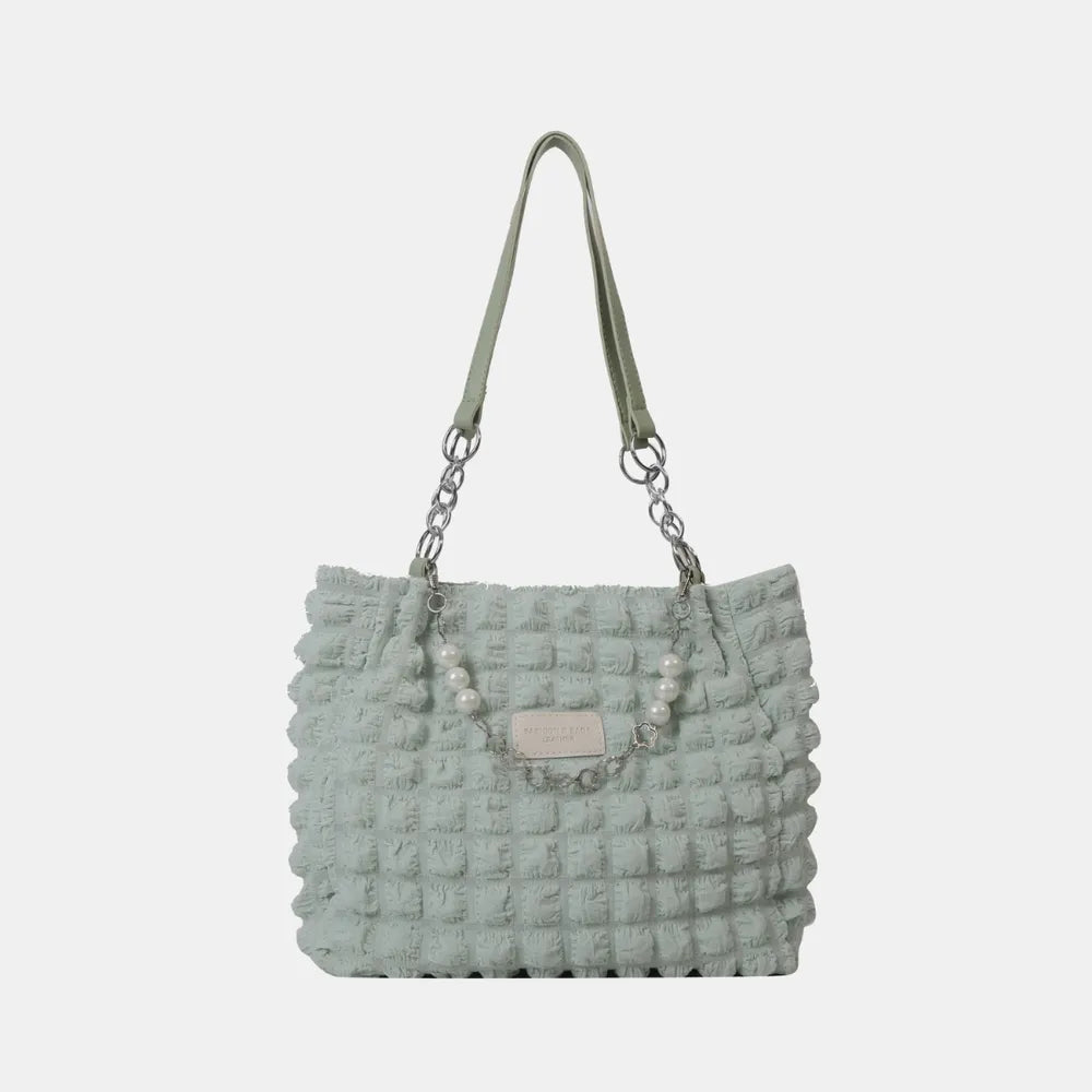 Bubble Textured Tote Bag - Premium Tote Bag from Trendsi - Just $39.99! Shop now at Handbags Specialist Headquarter