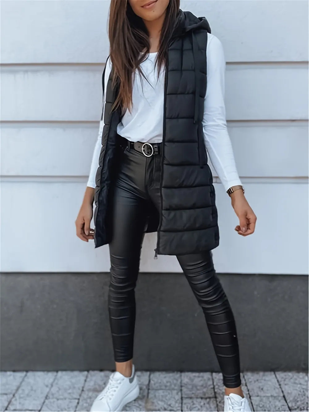 Plus Size Zip Up Hooded Vest Coat - Premium from Trendsi - Just $59.76! Shop now at Handbags Specialist Headquarter