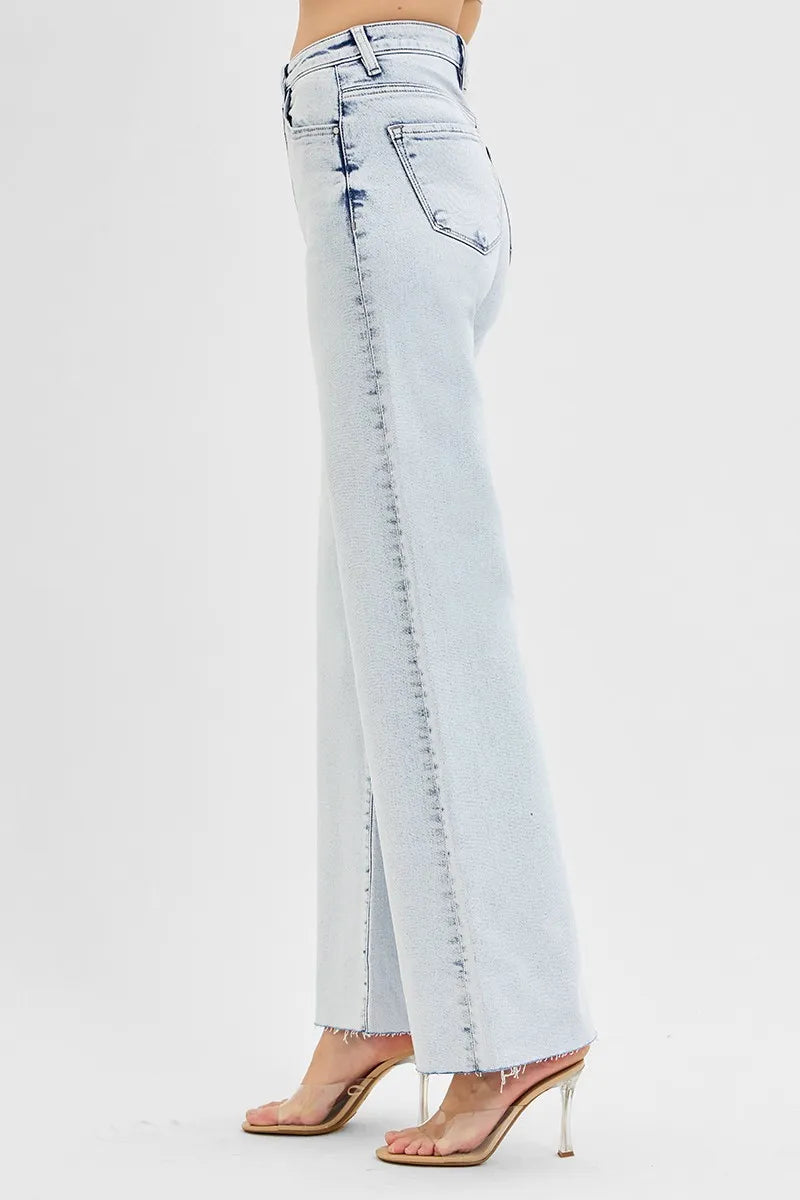 RISEN Full Size High Rise Wide Leg Jeans Plus Size - Premium Women / Jeans & Denim from Trendsi - Just $64.99! Shop now at Handbags Specialist Headquarter