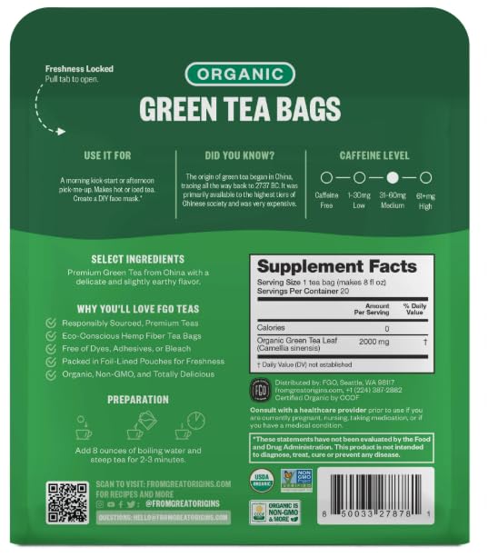 ElderZen Organic Tea - Caffeine-Free Eco Bags