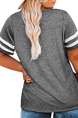 Summer V-Neck Plus Tunic Tee for Women 1X-5X