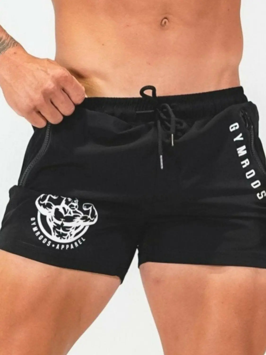Men's Plus Size Drawstring Waist Shorts.