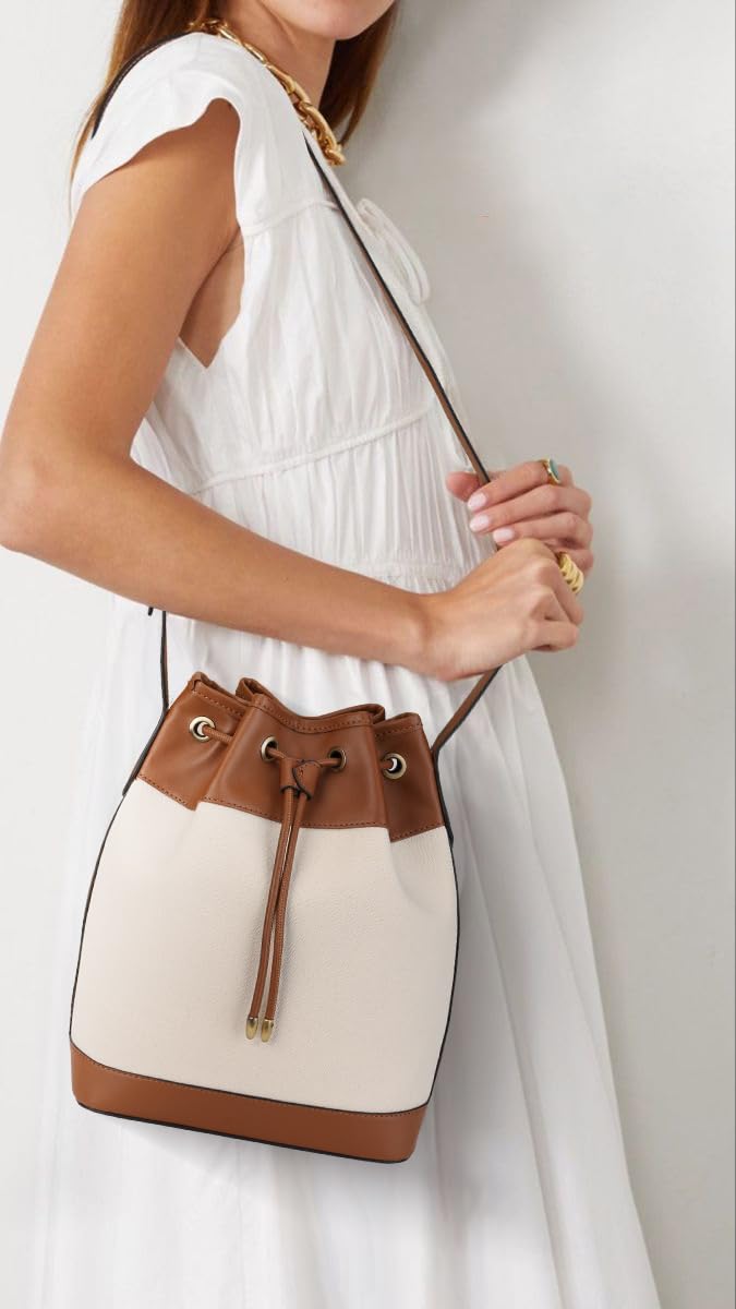 AFKOMST Chic Leather Bucket & Crossbody Bag Set