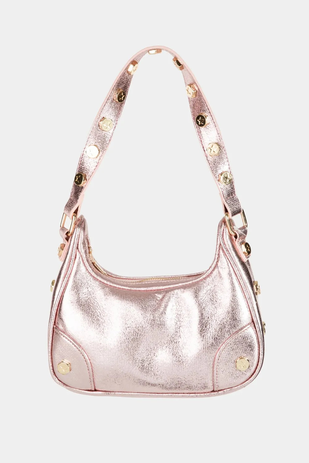 Fame Star Button Trim Hobo Handbag - Premium Tote Bag from Trendsi - Just $39.99! Shop now at Handbags Specialist Headquarter