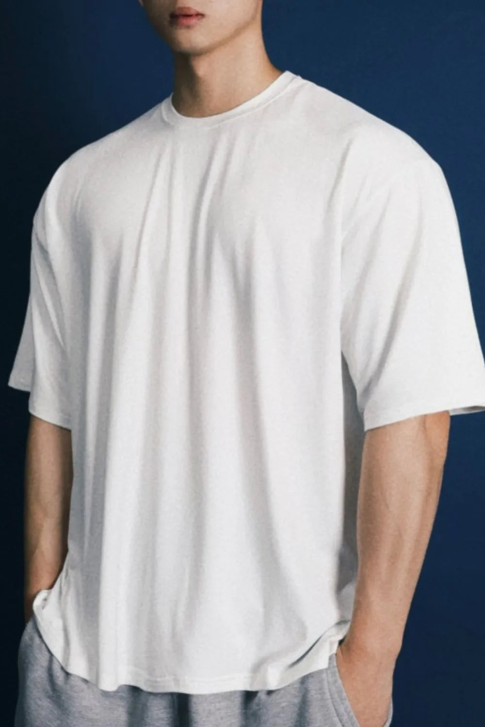Men's Plus Size Round Neck Half Sleeve T-Shirt - Premium Men's T Shirt from Trendsi - Just $22.84! Shop now at Handbags Specialist Headquarter