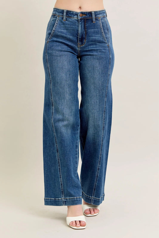 Judy Blue Full Size High Waist Wide Leg Jeans Plus Size - Premium Women / Jeans & Denim from Trendsi - Just $71.99! Shop now at Handbags Specialist Headquarter