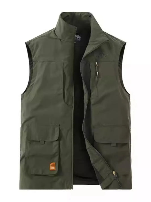 Men's Plus Size Zip Up Vest - Premium Men's Zip Up Vest from Trendsi - Just $76.86! Shop now at Handbags Specialist Headquarter