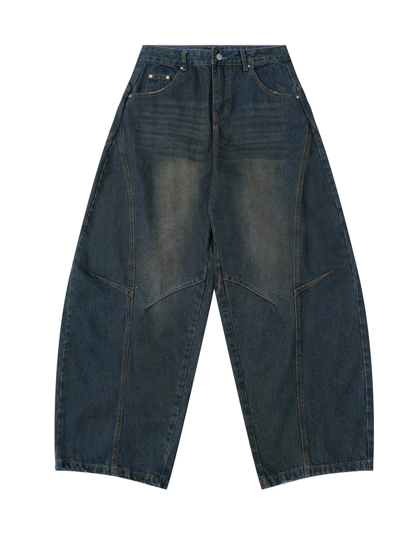 Men's Wide Leg Balloon Denim Jeans - Premium Women / Jeans & Denim from Trendsi - Just $86.99! Shop now at Handbags Specialist Headquarter