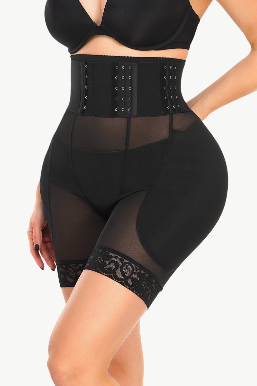 Full Size Breathable Lace Trim Shaping Shorts - Premium Bottoms from Trendsi - Just $37! Shop now at Handbags Specialist Headquarter