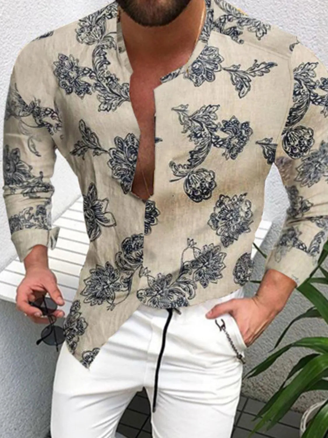 Men's Full Size Button Up Long Sleeve Shirt Plus Size - Premium Men's Shirt's from Trendsi - Just $29.66! Shop now at Handbags Specialist Headquarter
