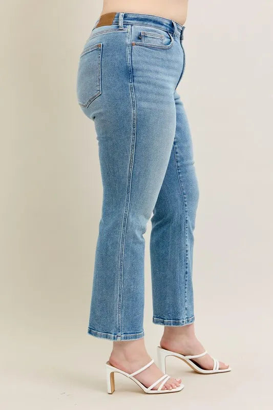 Judy Blue Full Size Hw Vintage Straight Jeans Plus Size - Premium Women / Jeans & Denim from Trendsi - Just $64.99! Shop now at Handbags Specialist Headquarter