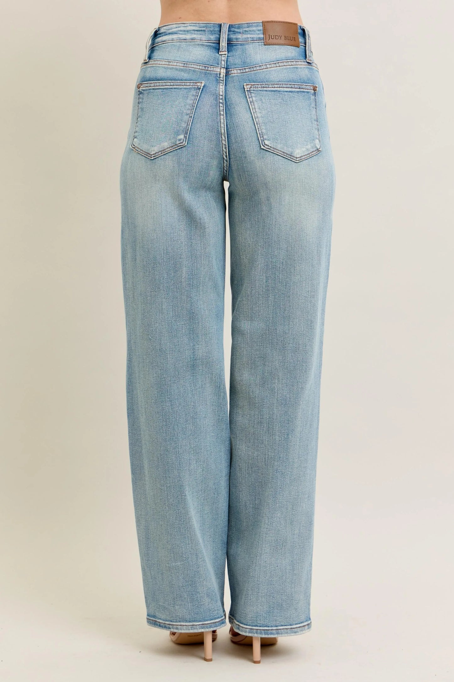 Judy Blue Full Size Hw Destroy & Knee Patch Straight Jeans Plus Size - Premium Women / Jeans & Denim from Trendsi - Just $71.99! Shop now at Handbags Specialist Headquarter
