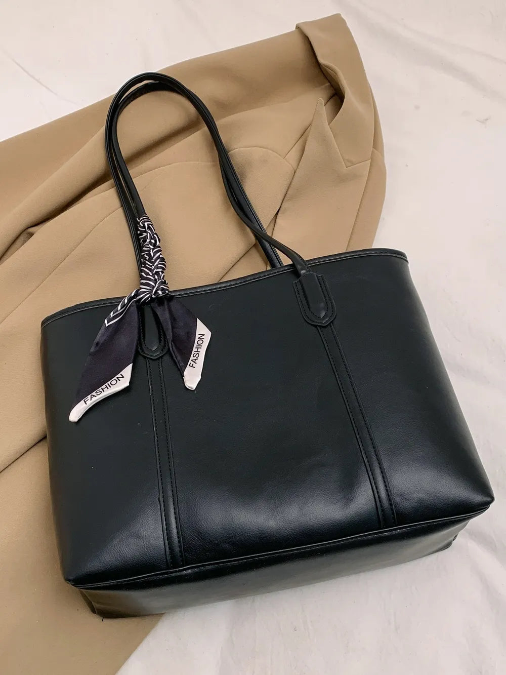 PU Leather Tote Bag - Premium Tote Bag from Trendsi - Just $35.99! Shop now at Handbags Specialist Headquarter
